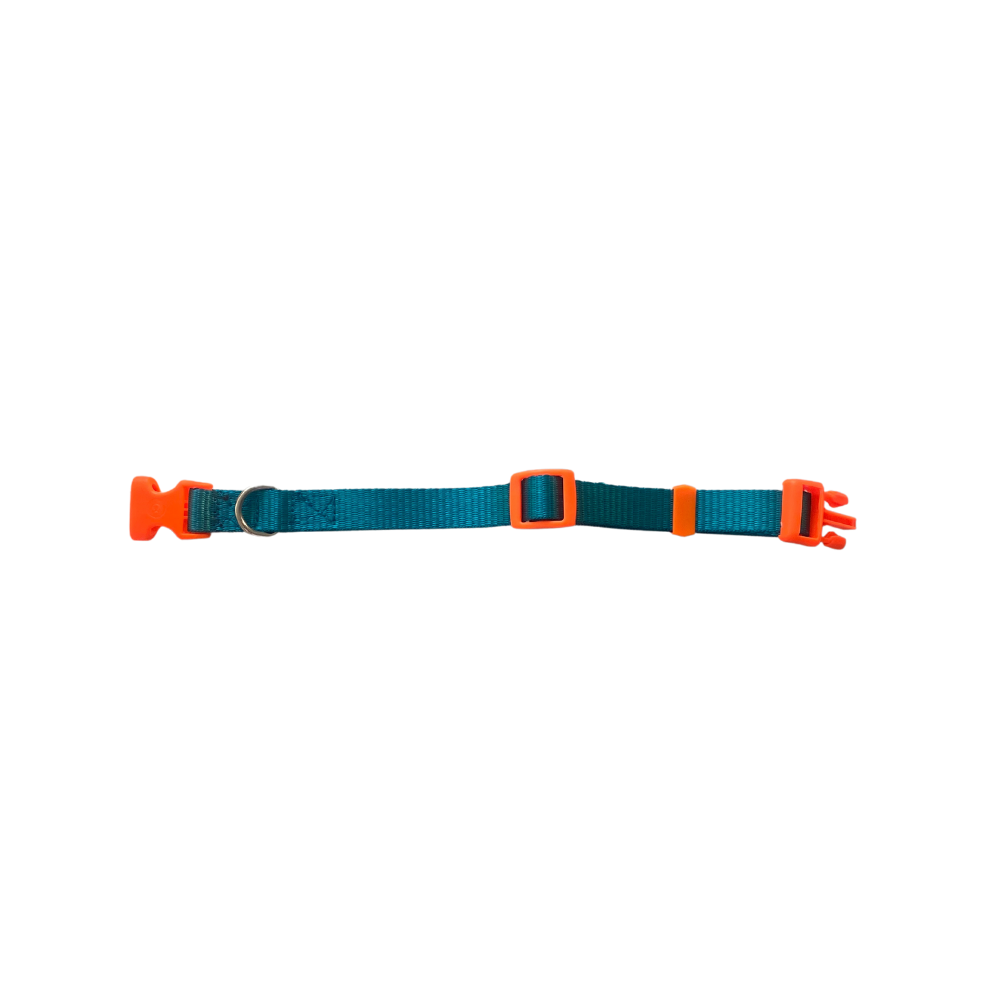 Collar Azul Turquesa / Naranja Neón